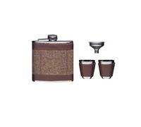Hip Flask 2 Cups Set Tweed - Joe Davies - Size: One Size