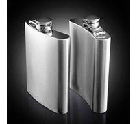 Hip Flask 6oz, 8oz, 10oz Stainless Steel Whiskey Flask 100 Percent Leak Proof, Portable Pocket Hip Flask for Liquor Unisex (6 Oz Flask), Silver