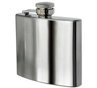 Hip Flask 6oz - Stainless Steel Designer Flask with Skull & Anchor Engraving - Leakproof, Pocket-Friendly Liquor Flask for Whiskey, Rum, Gin (6oz Stainless Steel)