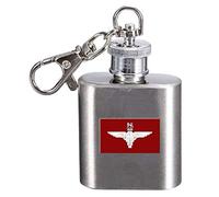 Hip Flask Keyring Engraved Parachute Regiment Military England Flag