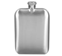 Hip Flask Ounce with Secure Cap Stainless Steel for Travel Tailgating | Matte Fingerprint Resistant Finish, Nonslip Surface, Sleek Silver Design, Portable Choice for Men Carrying Spirits Outdoors