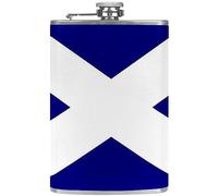 Hip Flask with Funnel Personalized Flasks,Scottish Flag,Portable Stainless Steel Small Flagon for Liquor