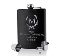 Hip Flasks for Men Personalised Hip Flask Usher Flask Groomsmen Gifts Best Man Gift for Wedding Christmas Custom Engraved 6oz Stainless Steel Flasks for Groom Father of The Bride (design3)