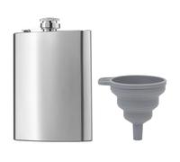 Hip Flasks, Stainless Steel Pocket Flask, Whisky Flask, 230ml Stainless Steel Flagon, Hip Flasks for Liquor, Suitable for Whiskey, Rum, Vodka, Suitable for Hiking and Parties, with Funnel