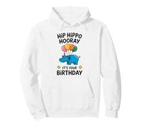 Hip Hippo Hooray Celebration Party Animal Pullover Hoodie
