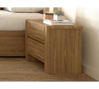 Hip Hop 2 Drawer Bedside Table 2 Drawers White