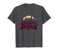 Hip Hop Born in The Bronx Urban NYC Skyline Art T-Shirt, Men, Dark Heather Grey, M
