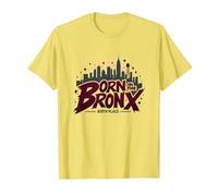 Hip Hop Born in The Bronx Urban NYC Skyline Art T-Shirt, Men, Lemon, 3XL