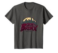 Hip Hop Born in the Bronx Urban NYC Skyline Art T-Shirt, Youth, Asphalt Grey, 3T