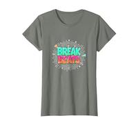 Hip Hop Break Beats Retro Graffiti Style Music Art T-Shirt, Women, Olive Heather, 3XL