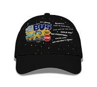 Hip Hop Cap School Bus Driver Sit Quiet Stay in Your Sit Hat 3D All about That Bus Cap Dad Hat Unisex Plain Baseball Cap Customised Tennis Cap for Ladies, Women, Men