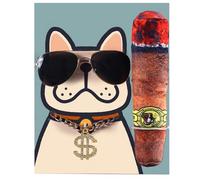 Hip Hop Cat Costume,Cosplay Accessories Cats - Cat Dog Sunglasses Gold Chain Costume, Puppy Retro Photo Props for Pets