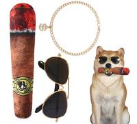 Hip Hop Cat Costume, Cosplay Accessories, Cats, Pet Chain, Sunglasses Costume for Cats, Dogs, Dollar Necklace, Glasses, Dog, It Will Make Your Furry Friend on Special Occasions