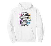 Hip Hop Cat With Headphones Electric Guitar Rock Pullover Hoodie
