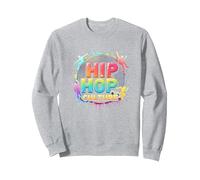 Hip Hop Culture Vibrant Urban Beat for Men Music Lovers Sweatshirt, Adult Unisex, Heather Grey, M