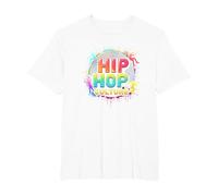 Hip Hop Culture Vibrant Urban Beat for Men Music Lovers T-Shirt, Men's Big and Tall, White, 2X Tall