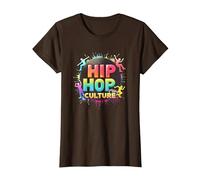 Hip Hop Culture Vibrant Urban Beat for Men Music Lovers T-Shirt, Women, Brown, XS