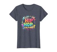Hip Hop Culture Vibrant Urban Beat for Men Music Lovers T-Shirt, Women, Heather Blue, S