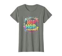 Hip Hop Culture Vibrant Urban Beat for Men Music Lovers T-Shirt, Women, Olive Heather, XS