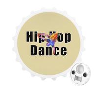 Hip Hop Dance Dancing 2 in 1 Magnetic Beer Bottle Opener Fridge Magnets Easy Storage Gift for Men Women White-Style