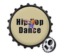 Hip Hop Dance Dancing 2 in 1 Magnetic Beer Bottle Opener Fridge Magnets Easy Storage Gift for Men Women Black-Style
