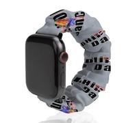 Hip Hop Dance Dancing Elastic Scrunchie Watch Bands Bracelet Strap Compatible with IWatch Series 6 5 4 3 2 1 Black-style 38mm/40mm