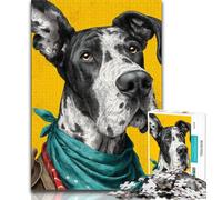 Hip Hop Dog Jigsaws 1000 Pieces for Teenagers,Help The Brain Exercise Addictive Toys to Cultivate Patience Parent-child Interaction (75x50cm)