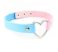 Hip Hop Exaggerated Fun PU Necklace Simple Big Peach Heart Neck Chain Choker Clavicle Collar Body Jewelry