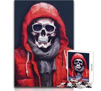 Hip Hop Fashion Skull Puzzle for Teenagers 1000 Pieces Learning through Play Experience Heartfelt Special Occasion Gift Size 38x26cm