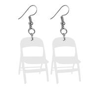 Hip Hop Folding Chair Earrings Funny Acrylic Chair Drop Dangle Earring Halloween Party Bohemia Jewelry Earring