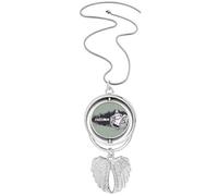 Hip-Hop Freedom Holy Grail Pendant Angel Wings Rotating Necklace Jewelry