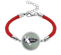 Hip-Hop Freedom Skateboard Monster Pattern Lucky Red String Bracelet Rope Bracelet Handmade