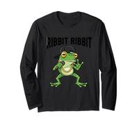 Hip Hop Frog Tee Funny Cartoon Rapper Urban Streetwear Vibes Long Sleeve T-Shirt