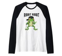 Hip Hop Frog Tee Funny Cartoon Rapper Urban Streetwear Vibes Raglan Baseball Tee