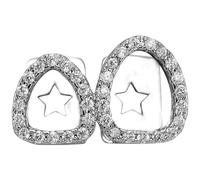 Hip Hop Grillz Two-Tone Gold Hollow Star Design Sparkling Zirconia for Halloween Rapper Costume Party Accessory Gift