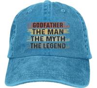 Hip Hop Hat, Godfather The Man The Myth The Legend Casual Hat Unisex Hat Fashion Baseball Cap for Men Running Activities