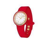 HIP HOP, Hero.DOT Bezel Watch, Women's Watch, Sketch Dial with Luminous Indexes, Eco-Friendly Silicone Strap, 34 mm Case, Water Resistant, red, 34, Modern