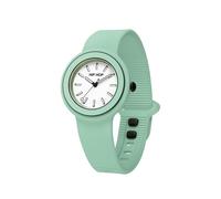 HIP HOP, Hero.DOT Bezel Watch, Women's Watch, Sketch Dial with Luminous Indexes, Eco-Friendly Silicone Strap, 34 mm Case, Water Resistant, green, 34, Modern