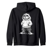 Hip Hop Hoodie Capybara With Sunglasses Swag Style Zip Hoodie