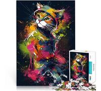 Hip Hop Kitty1000 Piece Jigsaws for Adults Help the brain exercise addictive toys to cultivate patience great gift 38x26cm