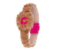HIP HOP, Lab Teddy Hug Collection Ladies Watch for Women with Silicone Strap and Soft Eco Fur, 32 mm Case, Water Resistant, Dial and Neon Balls
