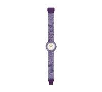 HIP HOP, Lace Collection, Women's Watch with Soft Lace and Silicone Strap, Practical Closure with Safety Buttons, Case 32 mm, Water Resistant, Adjustable Length 23.5 cm, lilac, 32, Modern