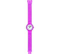 Hip Hop Ladys' Bubble Watch Collection Mono-Colour White dial 3 Hands Quartz Movement and Silicon Fuchsia Strap HWU1011
