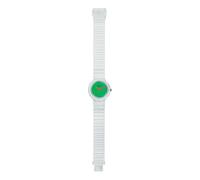 Hip Hop Ladys' See Through Watch Collection Mono-Colour Green dial 2 Hands Quartz Movement and Silicon Transparent Strap HWU0943