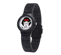 Hip Hop Ladys' Sparkling Princess Watch Collection Mono-Colour White dial 3 Hands Quartz Movement and Silicon Printed Black Strap HWU1005