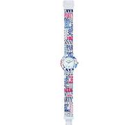Hip Hop Ladys' Summer Vibes Watch Collection Mono-Colour White dial 3 Hands Quartz Movement and Silicon Printed White Strap HWU1008