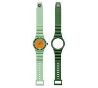 HIP HOP, Master Collection, Men's Watch with Interchangeable and Adjustable Silicone Strap, 41 mm Case, Water Resistant to 50 m, Length 19 cm, green, 41, Modern