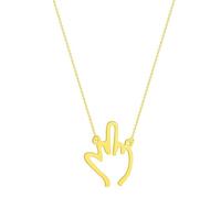 Hip Hop Middle Finger Pendant Necklace Women Men Stainless Steel Jewelry Hollow Gesture Necklace