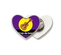 Hip Hop Music Opening Rhythm Heart Metal Pin Brooch Clip Love