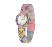 HIP HOP, Paisley Collection, Women's Watch with Hypoallergenic Silicone Strap and Paisley Fabrics, Case 32 mm, Water Resistant, Sunray Processing, pink, 32, Modern
